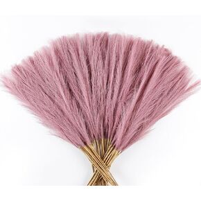20Pcs Navy Blue Faux Pampas Grass Decor, 21.7" Pompas Grass Flower Arrangement and Vase Filler for Boho Home Wedding Decoration