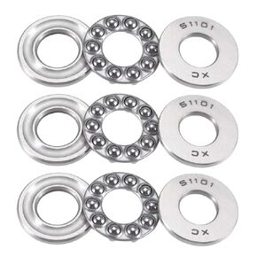 uxcell 51101 Thrust Ball Bearings 12mm x 26mm x 9mm Carbon Steel Single Direction 3pcs