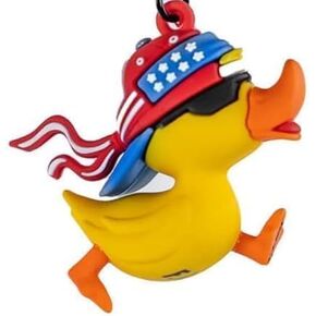 Tactiduck Novelty Rubber Duck Keychain - Durable Key Chain Duck Accessory - Cute Quirky Rubber Duck Keychain for Keys Bags