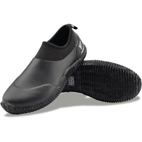 8 Fans Men's Garden Shoes Waterproof Rain Boots Neoprene Muck Mud Shoes With Memory Foam Insoles for Gardening, Farming