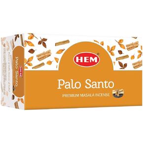 HEM Palo Santo Natural Masala Cleansing Incense Sticks - 12 Packets (15g Each) | Natural Fragrance for Aromatic Environment | Incense for Stress Relief, Relaxation
