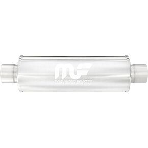 MagnaFlow Performance Muffler 10426: 2.5" Inlet/Outlet, Universal Fit, Stainless Steel