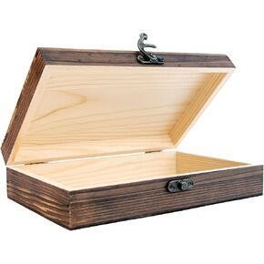 Unfinished Wooden Box with Hinged Lid, 7.8x5.1x1.96 Inches Wood Cigar Box Rectangle Keepsake Box Clasp Wood Box, Storage Box for DIY Crafts, Home Deocration, Jewelry in Saudi Arabia