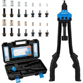 novorik Rivet Nut Tool, 16" Rivet Nut Tool Kit with 15 Metric & SAE Mandrels, 182pcs Rivnuts and Rugged Carrying Case, One Rivet Nut Tool Kit Meet All Your Needs
