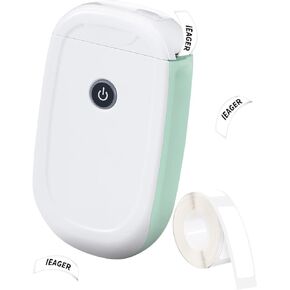 iEager L13 Label Maker with Tape, Mini Label Maker Machine, Portable Bluetooth Label Printer, Wireless Sticker Maker with Multiple Templates for Office Home Organization, White