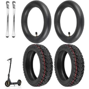 ulip (2 Pack) 60/70-6.5 Scooter Tires with Inner Tube Pneumatic 10 Inch Tire Replacement Straight Vavle for Ninebot Max G30 G30D G30LP