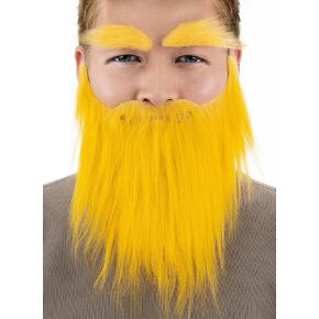 KICNIC Fake Mustaches and Self Adhesive Eyebrows King Beards Novelty Costume Facial Hair for Party Supplies