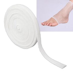 Elastic Net Bandage, 32.81ft Length Elastic Net Wound Dressing Net Tubular Bandage Non Woven Fabric Breathable Wound Dressing Stretch Bandage Wrap Elastic Bandage Retainer for Extremities Thumb Toes