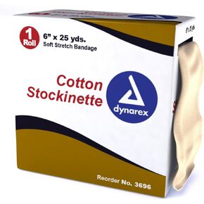 Dynarex Stockinette 6inch X 25yards - Model DY3696 - 1/Each