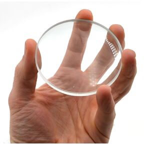 EISCO Double Concave Lens, 300mm Focal Length - 3" (75mm) Diameter - Spherical, Optically Worked Glass Lens - Ground Edges, Polished - Great for Physics Classrooms