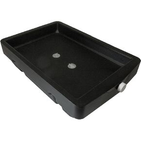 Funnel King 32962 9 Quart Closed Drain Pan, 21" x 14" x 5.5", Made in USA, Black