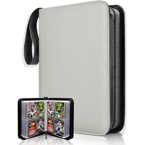 400 Pockets TONESPAC Card Binder Carrying Holder Compatible with Trading Cards Binder, Coupon Organizer Baseball Card Sleeves, Sports Cards (Orange)
