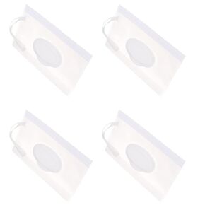 4 Pcs Baby Wipe Case Travel Holder Keeps Wipes Moist Set of Wet Wipes Holders Cases Portable Travel On The Go Refillable Dispenser Container Diaper Wipe Holders Wipes Holders