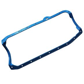 SBC Oil Pan Gasket Blue Steel Core Rubber for 1980-1985 Chevy 283 327 350 383 400