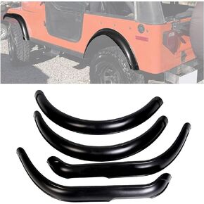ECOTRIC Fender Flare Kit Compatible with 1955-1986 Jeep CJ CJ5 CJ7 Factory Style Front and Rear Mudguard