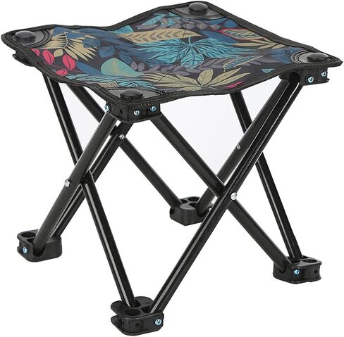 Linwnil Mini Folding Camping Stool Portable Fishing Seat for Fishing Hiking Gardening and Beach 11"L x 11"W x 9.8" in Saudi Arabia
