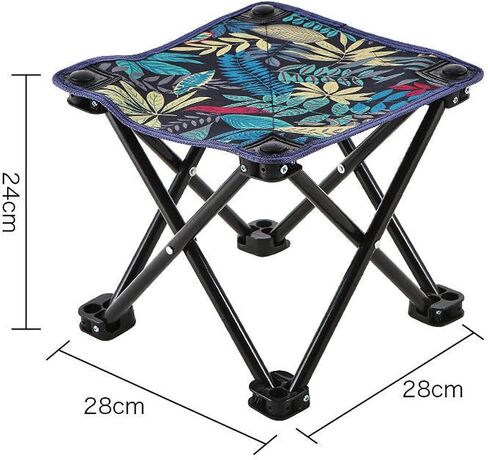 Linwnil Mini Folding Camping Stool Portable Fishing Seat for Fishing Hiking Gardening and Beach 11"L x 11"W x 9.8" in Saudi Arabia