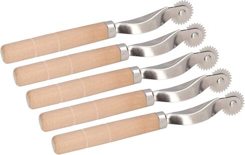 Leather Needle Point Tracing Wheel, 5Pcs Tracing Wheel, Stainless Steel Wooden Handle Stitching Wheels Tool, Leather Needle Point, Sewing Rulers in Saudi Arabia