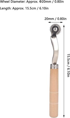 Leather Needle Point Tracing Wheel, 5Pcs Tracing Wheel, Stainless Steel Wooden Handle Stitching Wheels Tool, Leather Needle Point, Sewing Rulers in Saudi Arabia