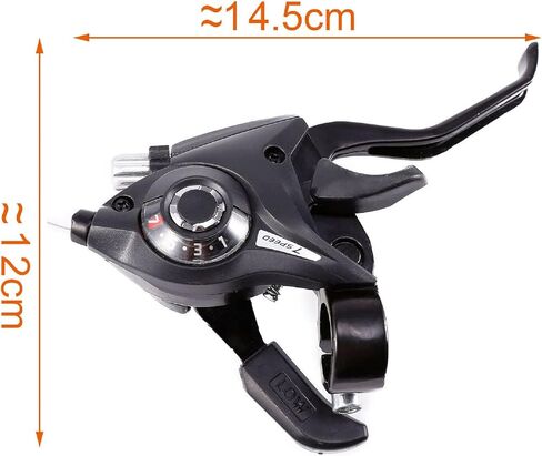 Bicycle Brake Levers Shifter 3x7 21 Speed Shifter with Gear Indicator and V Brake Cable for Moutain Bike, Road Bike, MTB, BMX, Fixie Gear, Cycling in Kuwait