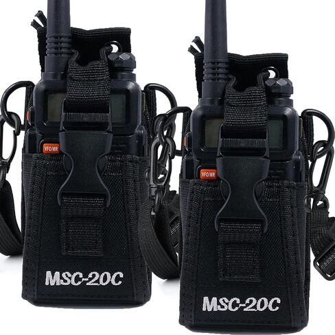Radio Holster, 2 Pack Radio Pouch for Vest, Radio Holder for Duty Belt, Multi Tactical Radio Pouch for Two Way Walkie Talkies Outdoor Sports Adjustable Storage in Saudi Arabia