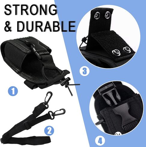 Radio Holster, 2 Pack Radio Pouch for Vest, Radio Holder for Duty Belt, Multi Tactical Radio Pouch for Two Way Walkie Talkies Outdoor Sports Adjustable Storage in Saudi Arabia