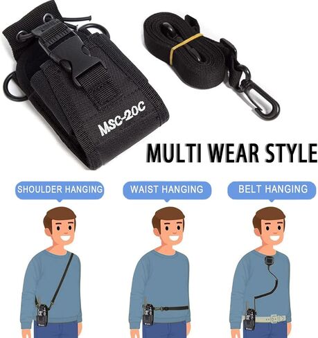 Radio Holster, 2 Pack Radio Pouch for Vest, Radio Holder for Duty Belt, Multi Tactical Radio Pouch for Two Way Walkie Talkies Outdoor Sports Adjustable Storage in Saudi Arabia