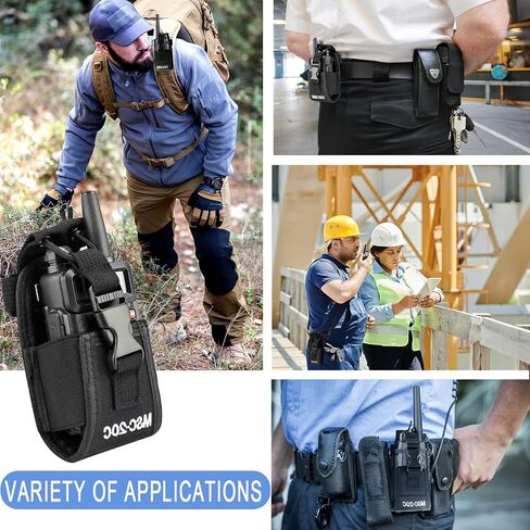 Radio Holster, 2 Pack Radio Pouch for Vest, Radio Holder for Duty Belt, Multi Tactical Radio Pouch for Two Way Walkie Talkies Outdoor Sports Adjustable Storage in Saudi Arabia