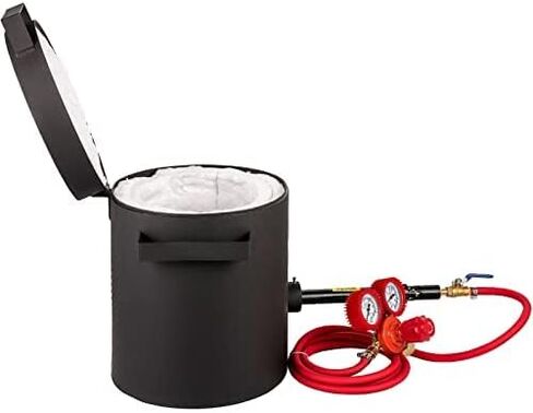VEVOR Propane Melting Furnace 6KG, 2462°F Metal Foundry Furnace Kit - Graphite Crucible and Tongs, Casting Melting Smelting Refining Precious Metals Like Gold Silver Aluminum Copper Brass Bronze in Saudi Arabia