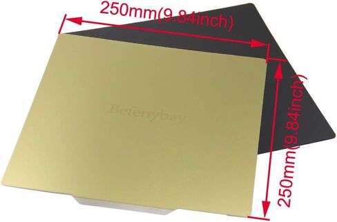 Befenybay Flexible Removable PEI Metal Sheet Bed Magnetic Heated Bed Build Surface Size 250 x 250mm for 3D Printer (250x250mm) in Saudi Arabia
