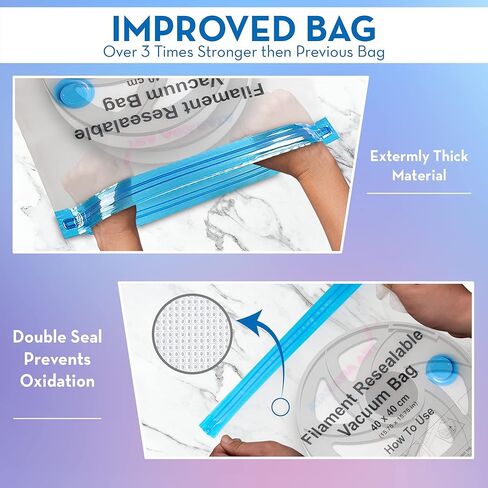 Ataraxia Art Filament Storage Bag Kit 21pcs,3D Printer Filament Storage Vacuum Compression 5 Bags,1 Bag Can Store 2 Spools, Box with 5 Storage Bag/Desiccant/Humidity Indicator Cards/Clips/Hand Pump in Saudi Arabia