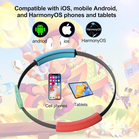 حلقة رياضية مناسبة للمغامرة للأطفال، حلقات ألعاب التمارين الرياضية مع ملحقات حزام الساق للهواتف المحمولة التي تعمل بنظام Android وiOS، أفضل فكرة لهدية للأطفال in Kuwait