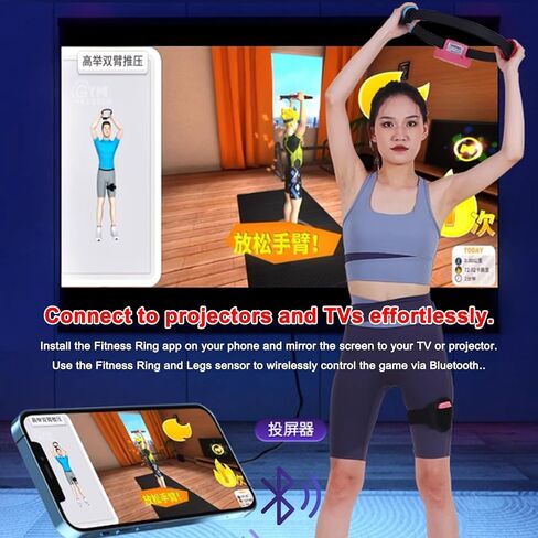 حلقة رياضية مناسبة للمغامرة للأطفال، حلقات ألعاب التمارين الرياضية مع ملحقات حزام الساق للهواتف المحمولة التي تعمل بنظام Android وiOS، أفضل فكرة لهدية للأطفال in Kuwait