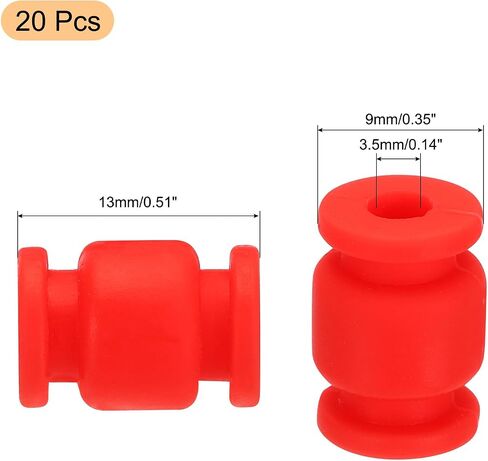 MECCANIXITY RC كرات مطاطية مضادة للاهتزاز، كرات مطاطية مثبطة RC لجهاز التحكم في الطيران RC F4 F7 Gimbal M3.5x13mm كرات امتصاص الصدمات، نماذج RC DIY ملحقات الطائرات بدون طيار (أحمر)، حزمة من 20 in Saudi Arabia