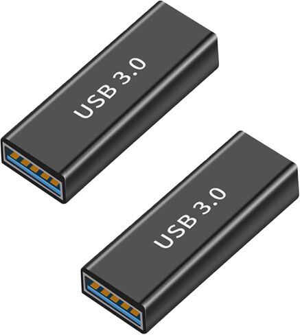 محول iJiGui 3.0 USB A إلى 3.0 USB A، محول USB أنثى إلى أنثى، توصيل طرفي ذكر بمحول USB متوافق مع جميع كابلات USB القياسية (عبوتان) in Kuwait
