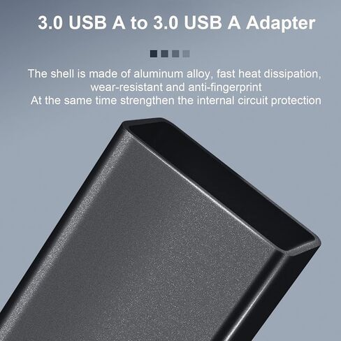 محول iJiGui 3.0 USB A إلى 3.0 USB A، محول USB أنثى إلى أنثى، توصيل طرفي ذكر بمحول USB متوافق مع جميع كابلات USB القياسية (عبوتان) in Kuwait