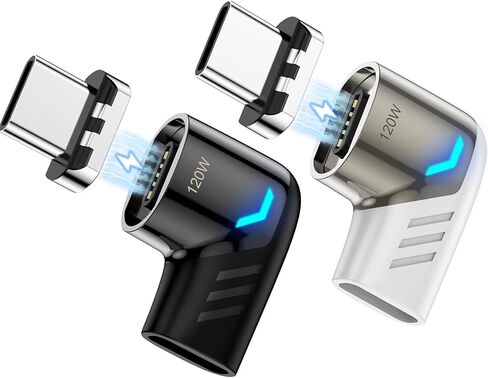 iAXBi USB C Magnetic Adapter 2Pack,PD 120W Quick Charge Type C Connector 480Mbp/s Data Transfer Compatible Mostly USBC in Kuwait