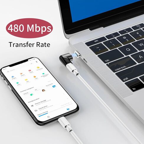 iAXBi USB C Magnetic Adapter 2Pack,PD 120W Quick Charge Type C Connector 480Mbp/s Data Transfer Compatible Mostly USBC in Kuwait