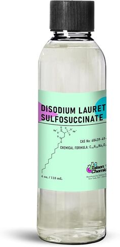 Talsen Chemicals Disodium Laureth Sulfosuccinate Liquid DLSS Soothing and Gentle Cleanser, Biodegradable Surfactant has Lathering and Emulsifying Properties, Good Foaming agent (4 Ounce / 118 mL) in Saudi Arabia