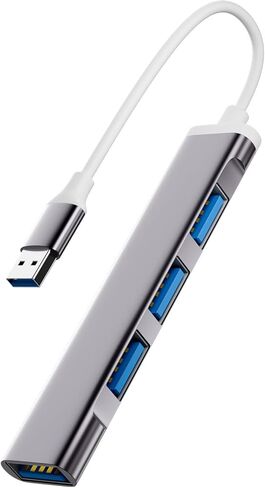 محور USB 3.0، Eanetf 4 Port USB 3.0 Hub Expander، مركز بيانات محمول رفيع للغاية لأجهزة MacBook، Mac Pro، Mac Mini، iMac، Surface Pro، XPS، الكمبيوتر الشخصي، وحدة التحكم، الطابعة، الكاميرا، لوحة المفاتيح in Kuwait