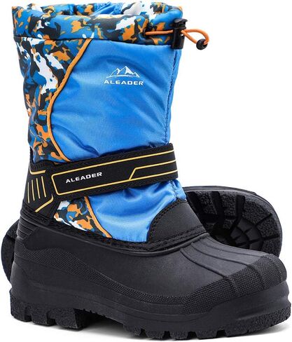 أحذية ALEADER للأطفال للثلج في الهواء الطلق معزولة للأولاد والبنات أحذية شتوية مقاومة للماء (طفل صغير/طفل كبير) in Kuwait