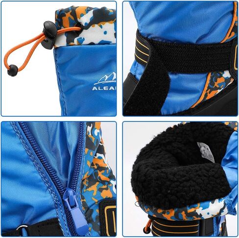 أحذية ALEADER للأطفال للثلج في الهواء الطلق معزولة للأولاد والبنات أحذية شتوية مقاومة للماء (طفل صغير/طفل كبير) in Kuwait