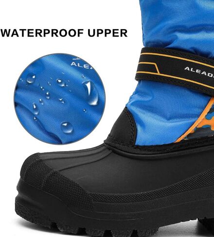 أحذية ALEADER للأطفال للثلج في الهواء الطلق معزولة للأولاد والبنات أحذية شتوية مقاومة للماء (طفل صغير/طفل كبير) in Kuwait