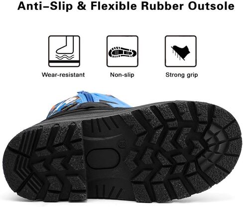 أحذية ALEADER للأطفال للثلج في الهواء الطلق معزولة للأولاد والبنات أحذية شتوية مقاومة للماء (طفل صغير/طفل كبير) in Kuwait