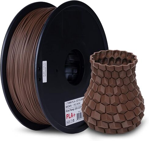 INLAND Micro Center PLA+ خيوط طابعة ثلاثية الأبعاد 1.75 مم - بني، دقة أبعاد PLA Pro +/- 0.03 مم - 1 كجم بكرة (2.2 رطل) "طابعات FDM/FFF" خيوط خالية من الانسداد in Kuwait