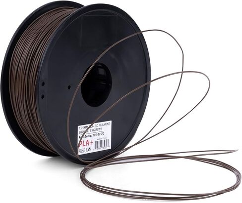 INLAND Micro Center PLA+ خيوط طابعة ثلاثية الأبعاد 1.75 مم - بني، دقة أبعاد PLA Pro +/- 0.03 مم - 1 كجم بكرة (2.2 رطل) "طابعات FDM/FFF" خيوط خالية من الانسداد in Kuwait