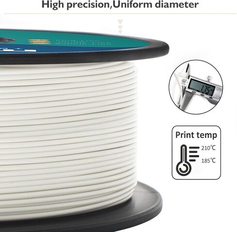 خيوط طابعة GIANTARM ثلاثية الأبعاد، خيوط Pla بيضاء دافئة، بكرة 1 كجم (2.2 رطل)، دقة الأبعاد 1.75 مم +/- 0.03 مم، خيوط طباعة ثلاثية الأبعاد in Kuwait