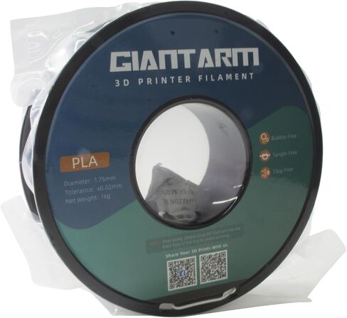 خيوط طابعة GIANTARM ثلاثية الأبعاد، خيوط Pla بيضاء دافئة، بكرة 1 كجم (2.2 رطل)، دقة الأبعاد 1.75 مم +/- 0.03 مم، خيوط طباعة ثلاثية الأبعاد in Kuwait