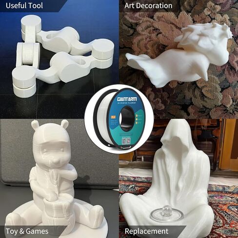 خيوط طابعة GIANTARM ثلاثية الأبعاد، خيوط Pla بيضاء دافئة، بكرة 1 كجم (2.2 رطل)، دقة الأبعاد 1.75 مم +/- 0.03 مم، خيوط طباعة ثلاثية الأبعاد in Kuwait