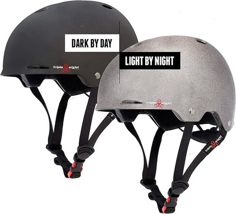 Triple Eight Triple 8 Gotham Dual Certified Skateboard and Bike Helmet for Night Riding in Saudi Arabia